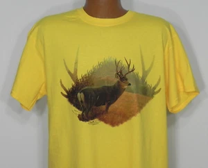 Gildan T-Shirt gelb mit Buckelbild Gr. L - Bild 1 von 2