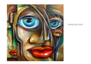 Kunst Urban Expression Gemälde Portrait Gesichter Bunt Original Mike Lang Kunst - Bild 1 von 7