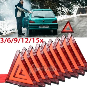 LOT Warning Triangle DOT Approved Emergency Reflective Warning Sign Road Safety - Picture 1 of 17