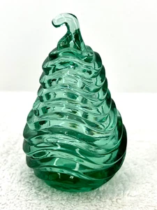 Fenton Art Heritage Green Glass Pear Trinket Dish - Picture 1 of 8