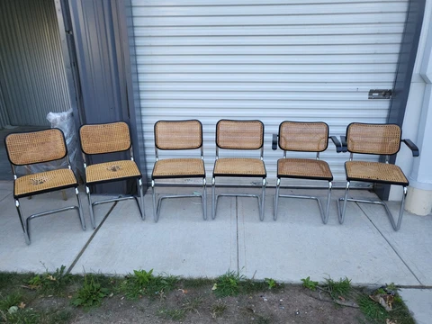 Mid Century Modern Marcel Breuer knollstudio Chrome Dining Chair(Read Descriptio Cover