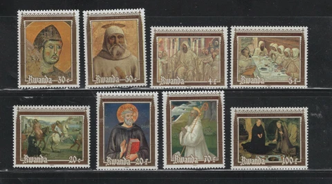 Rwanda #1051-58 (1981 St. Benedict set) VFMNH CV $8.00 Cover