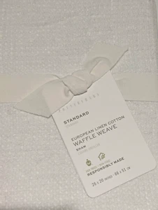 POTTERY BARN EUROPEAN LINEN COTTON WAFFLE WEAVE STANDARD PILLOW SHAM ID# 2573979 - Picture 1 of 2