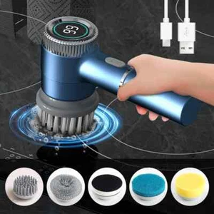 Wireless Electric Cleaning Brush Rechargeable Kitchen Dishwashing Brush - Picture 1 of 9