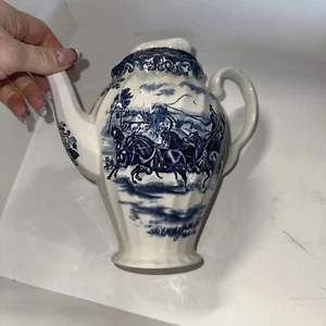 Vintage Johnson Brothers "Coaching Scenes" Teapot Coffee Pot - Picture 1 of 24