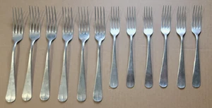 12 German Serving Spoon Gero Alpacca Silver Plate Forks 2 Sizes . - Picture 1 of 4