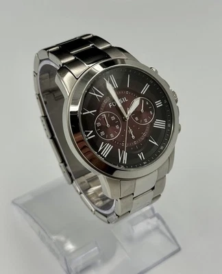 Reloj de pulsera Fossil Grant FS5628 cronógrafo de acero inoxidable analógico de cuarzo para hombre Foto 1 de 4