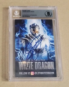 JASON DAVID FRANK GREEN / WHITE POWER RANGER ON CARD AUTO PROMO BGS AUTHENTIC - Picture 1 of 3