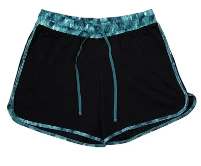 Made For Life Shorts Woman’s Size Medium Black With Green Trim 100% Polyester - Image 1 of 4