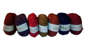 7 Balls Rowan Designer Collection Vintage Yarn Wool Blend Lot Deep Jewel Tones - Picture 1 of 9