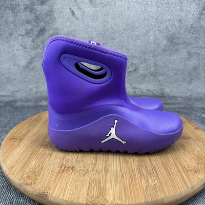 Jordan Zapatos Niños Talla 12C Púrpura FB9918-500 Bota de Espuma Sin Cordones Impermeable Lluvia Foto 1 de 4