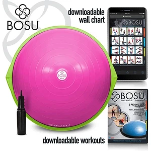 Bosu The Original Balance Trainer 65 cm Diameter, Pink and Lime Green (Open Box) - Picture 1 of 6