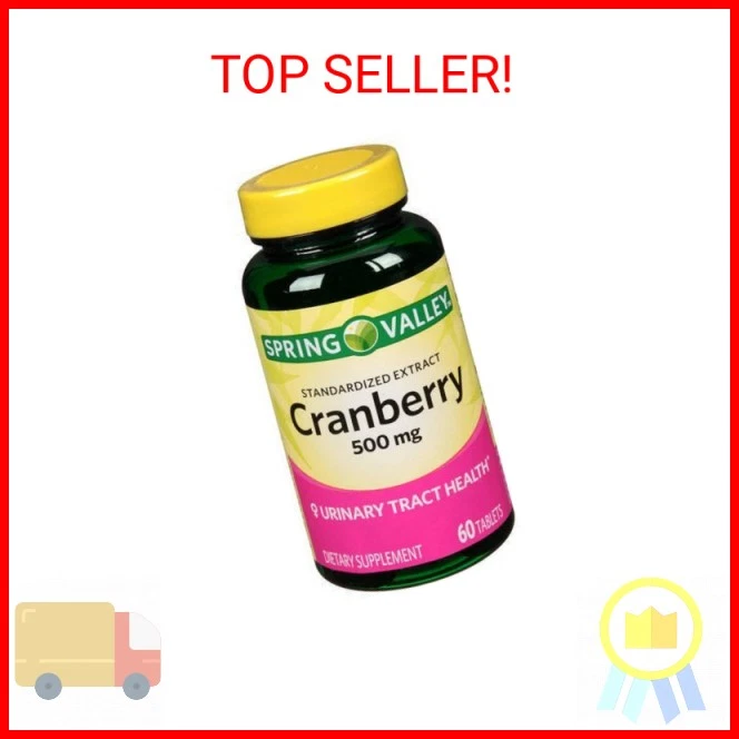 Spring Valley - 蔓越莓500毫克标准提取物,60片 — 第 1/2 张图片