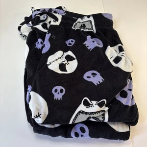 Disney Nightmare Before Christmas PJ Pants Med.Jack Skellington & Purple Skulls - Picture 1 of 7