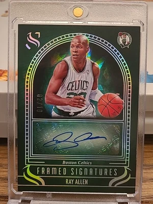 2024-25 Panini Silhouette Ray Allen firmas enmarcadas hielo agrietado/10 Foto 1 de 4