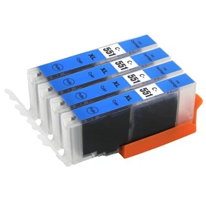 4 Cyan Printer Ink Cartridges for Canon PIXMA iP8750, MG5600, MG6600, MG7550 - Picture 1 of 6