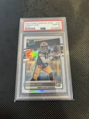 Panini Donruss Optic Rated Rookies Jordan Love #154 2020 Holo Prizm (RC) PSA 10 Foto 1 de 2