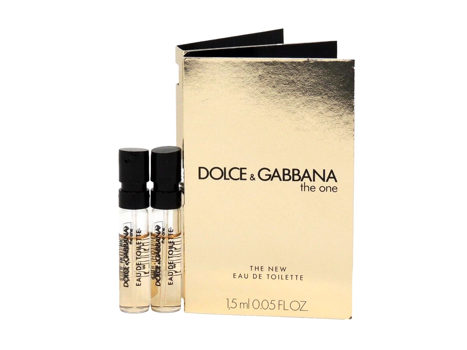 D&G DOLCE & GABBANA THE ONE EDT 1.5ml .05oz x 2 PERFUME SPRAY SAMPLE VIALS - Image 1 of 1