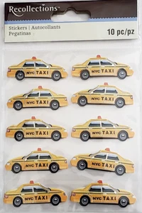 Pegatinas dimensionales NYC TAXI firma recuerdos HALLAZGO RARO - 10 piezas - Imagen 1 de 1