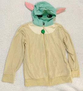 Youth Medium Star Wars Full Zip Hoodie with Yoda Mask/Ears Lightweight - Picture 1 of 8