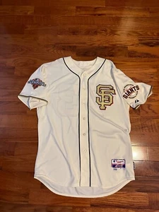 2013 SF GIANTS GAME ISSUED WORN WORLD SERIES CELEBRATION GOLD JERSEY MLB HOLO - Picture 1 of 4