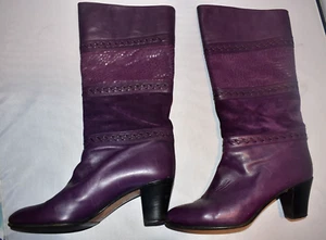 Nordstrom Women's Boots Size 38 Burgundy Leather S Fratelita Casolari Regnati   - Picture 1 of 8