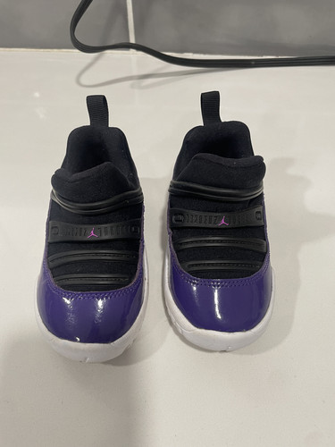 Nike Air Jordan 11 Retro Little Flex Nero Viola BQ7102 005 Taglia 6C