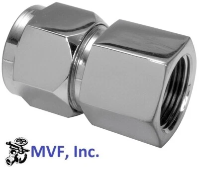 HSME 1/2" Tube OD x 3/8" NPT Female Connector 316S/S Tube Fitting ACF8-6N-SS - Image 1 of 4