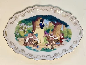 Vintage Lenox Disney Schneewittchen & die sieben Zwerge 16 Zoll Porzellan Servierplatte - Bild 1 von 3
