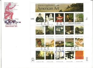 USA SC # 3236a-t American Art , Pane of 20 FDC . Artmaster Cachet - Picture 1 of 1
