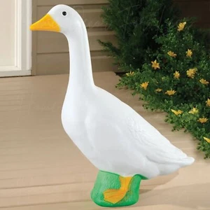 Large White 23"H Dress Up Goose Garden Statue Indoor Outdoor Yard Decor - Picture 1 of 13