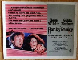 "HANKY PANKY" Comedy & Crime & Wilder & Radner - 22x28" Half Sheet Movie Poster - Bild 1 von 2