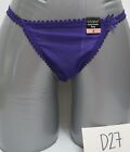 Vintage Delicates Women's Thong Panties Underwear Size 6 Purple Flower