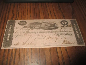 1819 $5 FARMING AND COMMERCIAL BANK OF CARLILSE KENTUCKY BANK POST NOTE - Picture 1 of 2