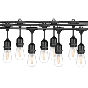 Ledpax Technology 48 FT LED Outdoor\Indoor Waterproof String Lights, 15 Sockets - Picture 1 of 6