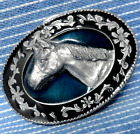Classic Western Horse Head Cowboy Dress Belt Buckle Vintage 80s Siskiyou .PCB683