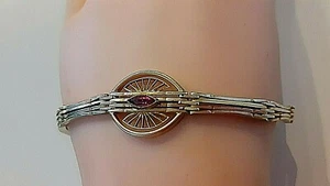 DESIGN ARMBAND ° 925 / 1000 ° ANDREAS DAUB ° Rosa Stein ° A*D ° - Bild 1 von 12