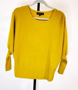 Joseph A Women's Boat Neck Golden Yellow Bat Sleeve Sweater - Medium - Picture 1 of 8