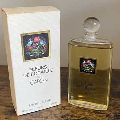 Vtg FLEURS De ROCAILLE By Caron France Eau De Toilette 3.38 fl.oz New In Box HTF - Image 1 of 4