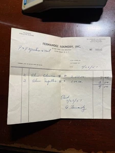 Fernández Foundry West Brighton Staten Island Nueva York 1957 De colección Efímera - Imagen 1 de 2