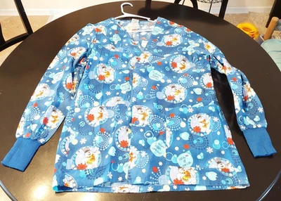 Frosty the Snowman Women’s Scrub Top Scrubs Christmas Xmas Women’s Size Medium - Image 1 of 3