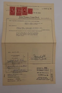1956 JOINT TENANCY GRANT DEED STATE OF CALIFORNIA - Picture 1 of 4
