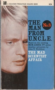 TV Novel: The Man From U.N.C.L.E. #8 Four Square 1966 The Mad Scientist Affair - Picture 1 of 2