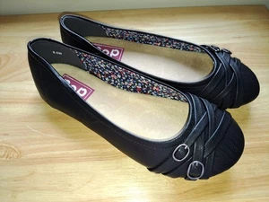 Women's Black Pop Nelly Ballet Style Flat Shoes/ Size 8.5W - Picture 1 of 7