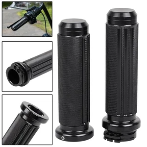 Empuñaduras de manillar negras de 1" para Harley Road Street Glide Dyna Sportster 1200 - Imagen 1 de 15