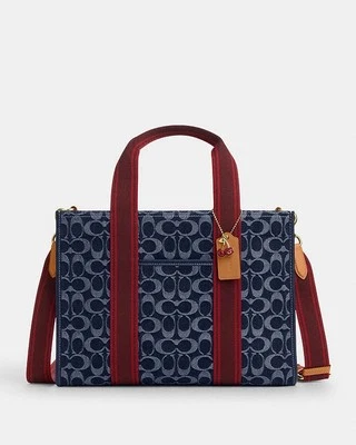 Bolso de Mano Coach CY698 Smith en Denim Signature Foto 1 de 4