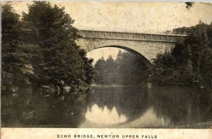 Postal de colección Massachusetts MA Echo Bridge, Newton Upper Falls c1908 - Imagen 1 de 3