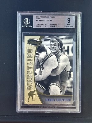 RANDY COUTURE 2009 Press Pass Fusion ROOKIE #87 WRESTLING Gold /50 BGS 9 - Image 1 of 2