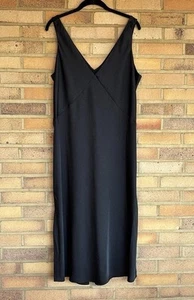 NWT a new day Target black tank dress double v neck midi length - Picture 1 of 10