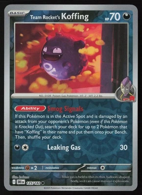 Pokemon Team Rocket's Koffing 125/182 SV10: Destined Rivals Reverse Holo Pack Fr - Image 1 of 2